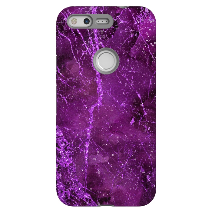 Pixel StrongFit Magic Marble Purple Pink Glamour 2 by Andrea Haase