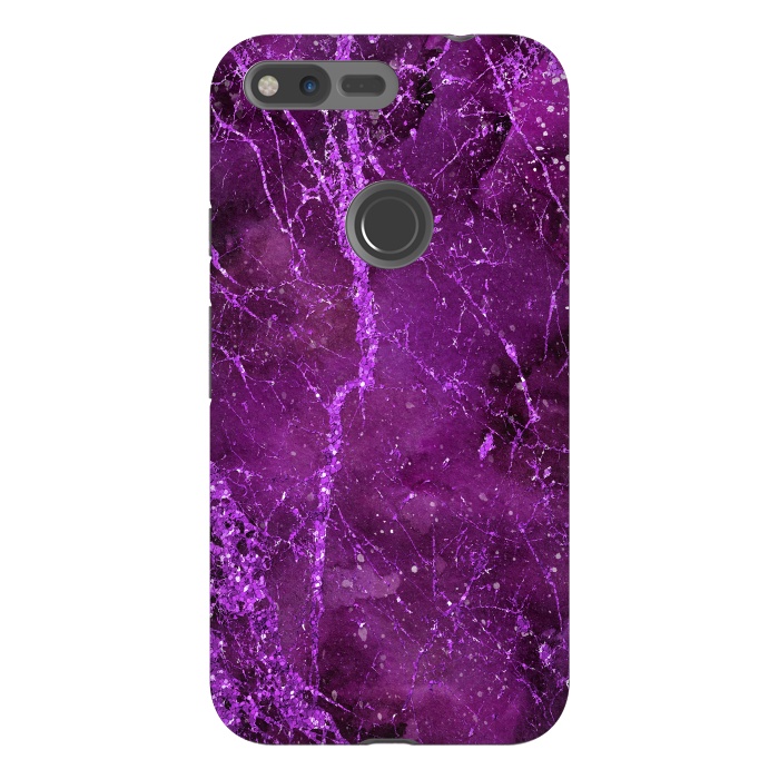 Pixel XL StrongFit Magic Marble Purple Pink Glamour 2 by Andrea Haase