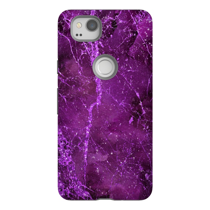 Pixel 2 StrongFit Magic Marble Purple Pink Glamour 2 by Andrea Haase