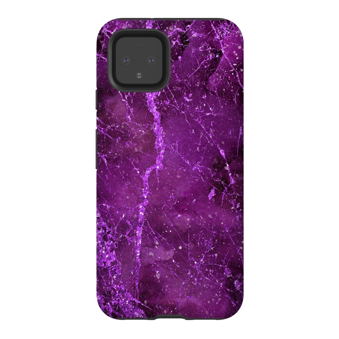 Pixel 4 StrongFit Magic Marble Purple Pink Glamour 2 by Andrea Haase