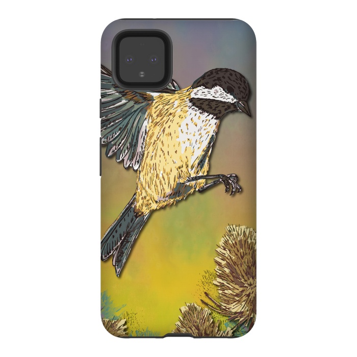 Pixel 4XL StrongFit Harvest Mouse and Teasels by Lotti Brown