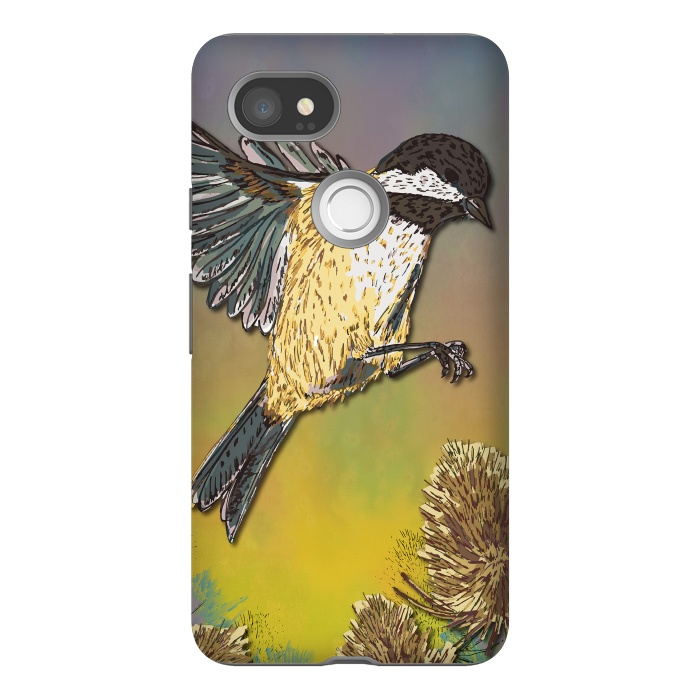 Pixel 2XL StrongFit Harvest Mouse and Teasels by Lotti Brown