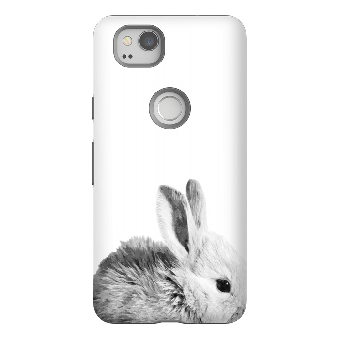 Pixel 2 StrongFit Black and White Bunny by Alemi