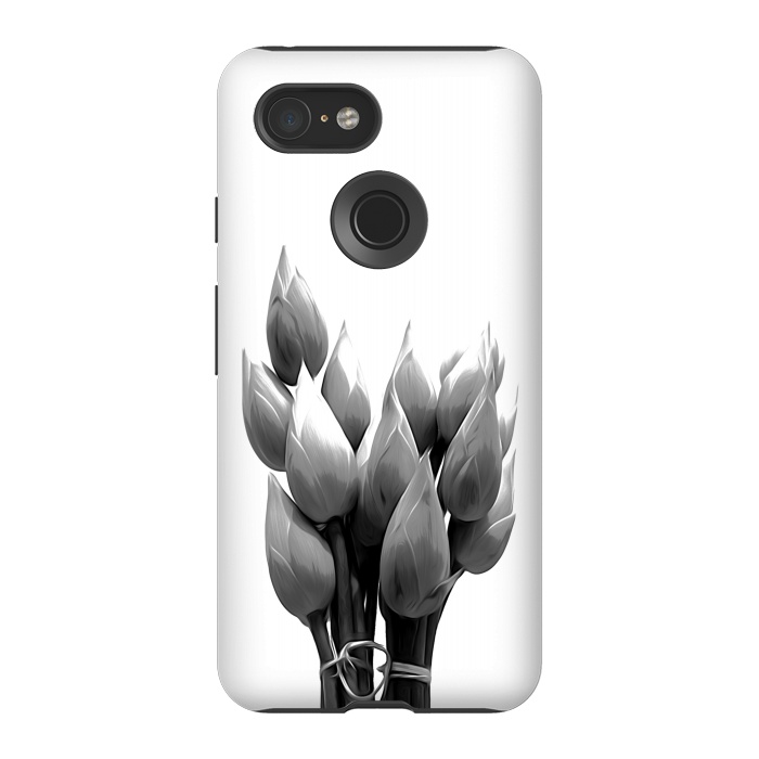 Pixel 3 StrongFit Black and White Lotus by Alemi