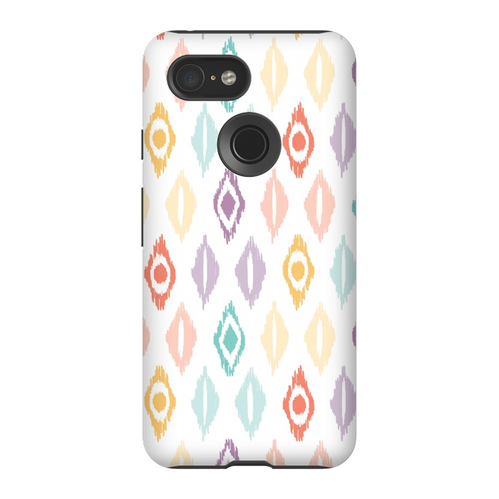 Pixel 3 StrongFit Cheerful Ikat by Shelley Schmidt