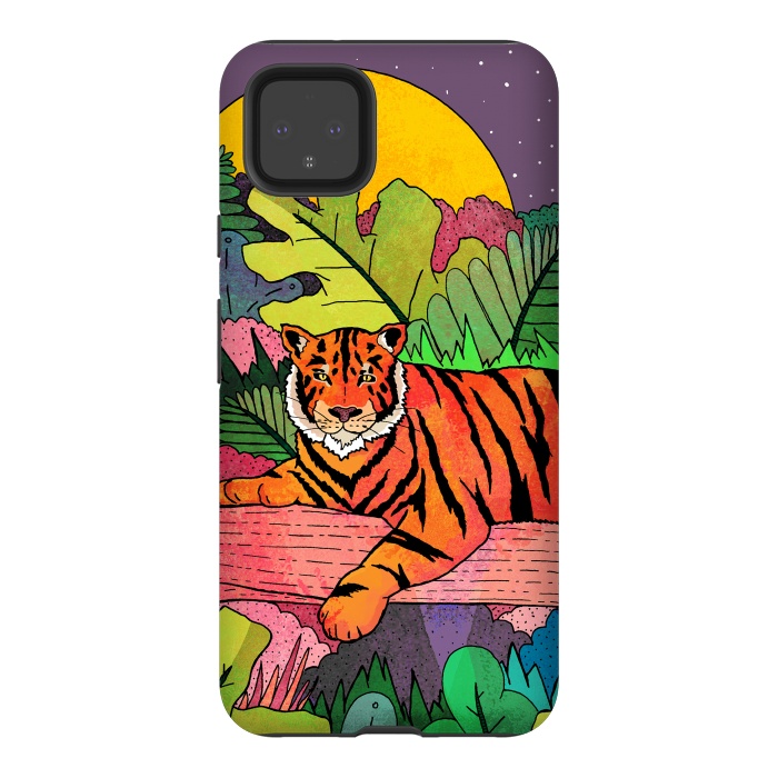 Pixel 4XL StrongFit Spring Tiger by Steve Wade (Swade)
