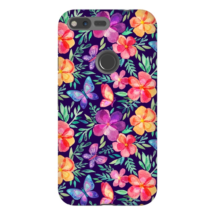 Pixel XL StrongFit Summer Blooms & Butterflies by Micklyn Le Feuvre
