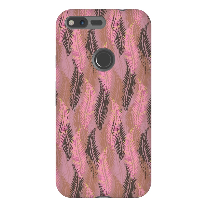Pixel XL StrongFit Feather Stripe in Coral and Soft Pink by Lotti Brown