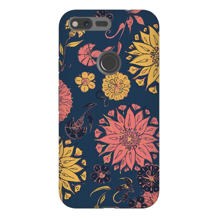 Pixel XL StrongFit Multi-Florals - Blue, Pink & Yellow by Lotti Brown