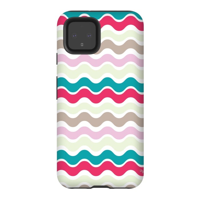 Pixel 4 StrongFit Colourful waves by Martina