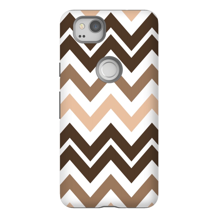 Pixel 2 StrongFit Brown Chevron by Martina