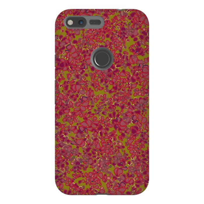 Pixel XL StrongFit Tiny Circles - Red & Green by Lotti Brown