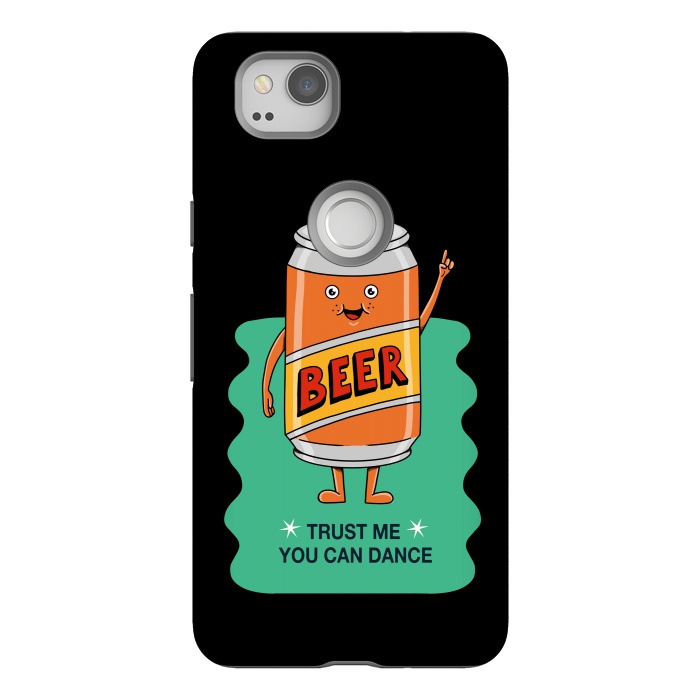 Pixel 2 StrongFit Beer you can dance black by Coffee Man