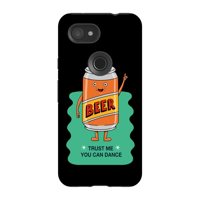 Pixel 3A StrongFit Beer you can dance black by Coffee Man