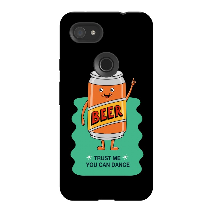 Pixel 3AXL StrongFit Beer you can dance black by Coffee Man