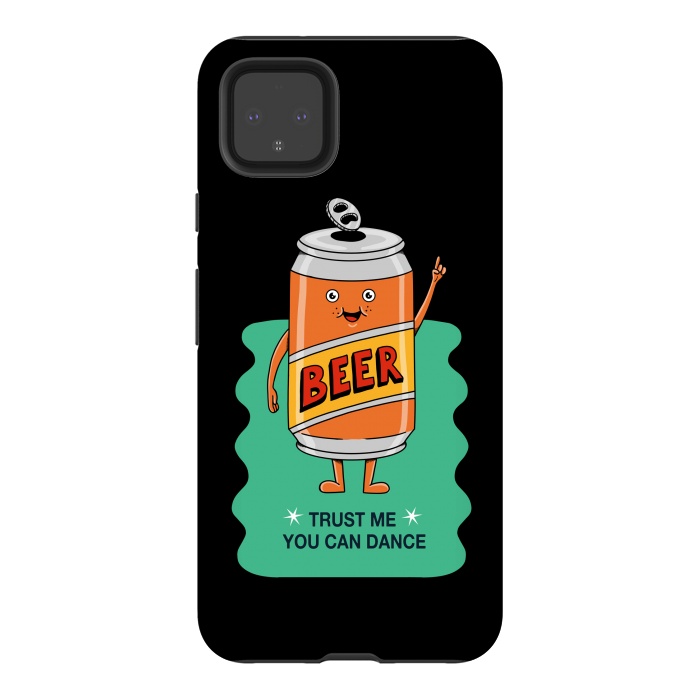 Pixel 4XL StrongFit Beer you can dance black by Coffee Man