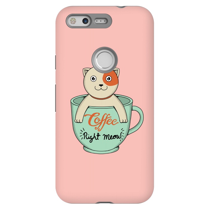 Pixel StrongFit Coffee right meow pink by Coffee Man
