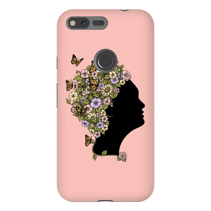 Pixel XL StrongFit Floral Lady Pink by Coffee Man