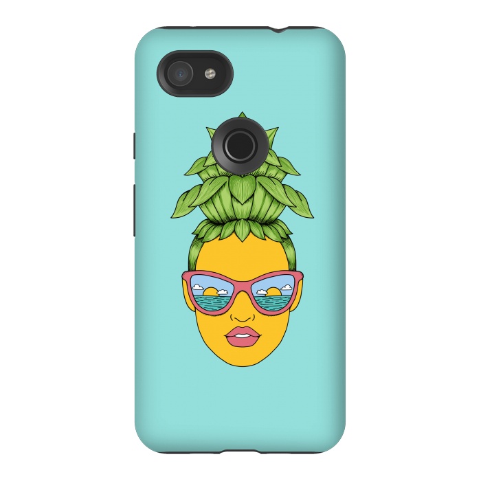 Pixel 3AXL StrongFit Pineapple Girl by Coffee Man