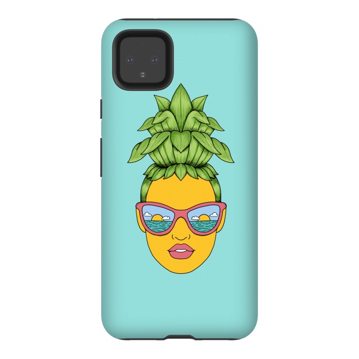 Pixel 4XL StrongFit Pineapple Girl by Coffee Man