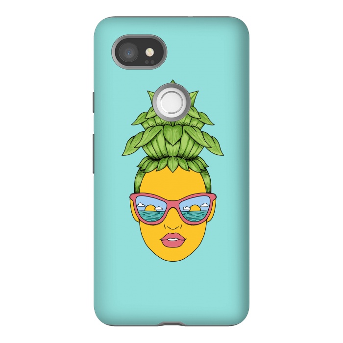 Pixel 2XL StrongFit Pineapple Girl by Coffee Man