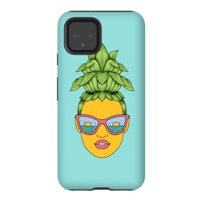 Pixel 4 StrongFit Pineapple Girl by Coffee Man