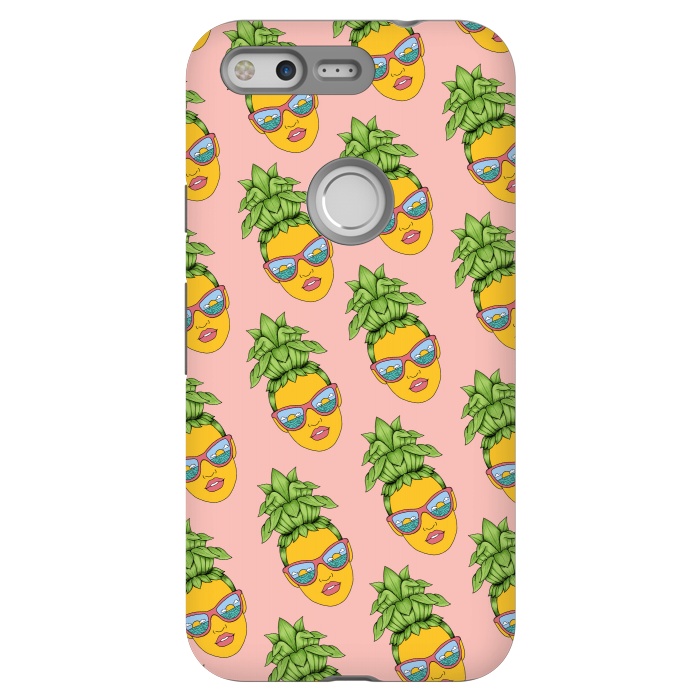 Pixel StrongFit Pineapple Girl Pattern Pink by Coffee Man