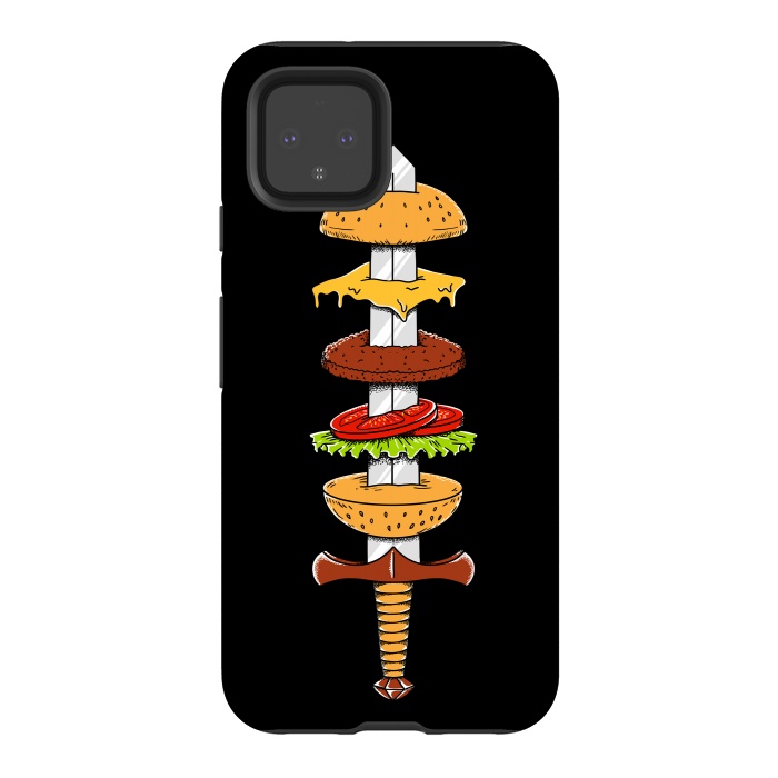 Pixel 4 StrongFit sword Burger by Coffee Man