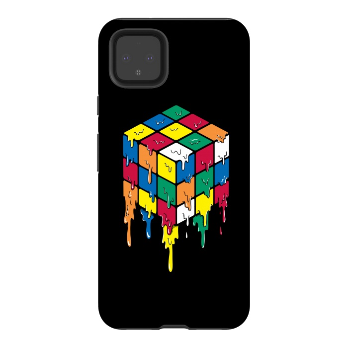 Pixel 4XL StrongFit Rubiks Cube by Coffee Man