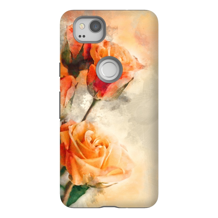 Pixel 2 StrongFit Orange Rose by Creativeaxle