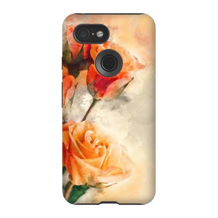 Pixel 3 StrongFit Orange Rose by Creativeaxle
