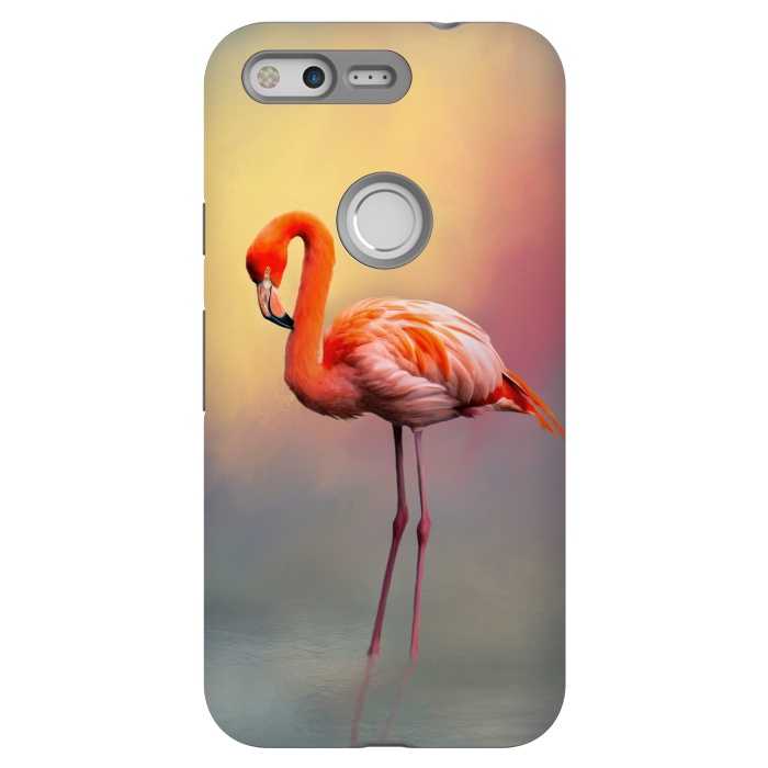 Pixel StrongFit American flamingo by Simone Gatterwe