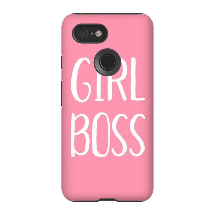Pixel 3 StrongFit Pink Girl Boss by Martina