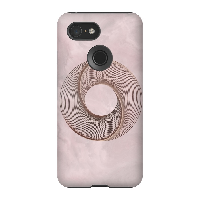 Pixel 3 StrongFit Rosegold Blush Line Art 2 by Andrea Haase