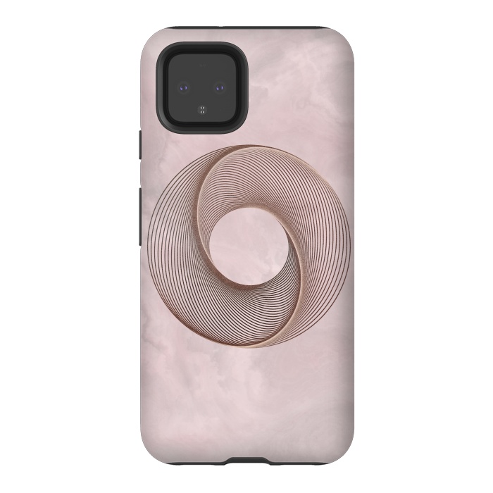 Pixel 4 StrongFit Rosegold Blush Line Art 2 by Andrea Haase