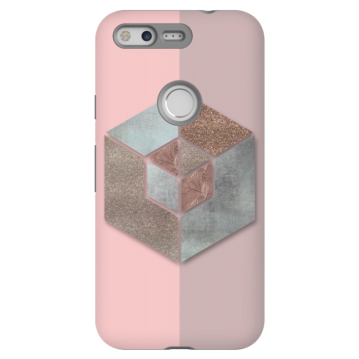 Pixel StrongFit Rosegold Blush Geometry 2 by Andrea Haase