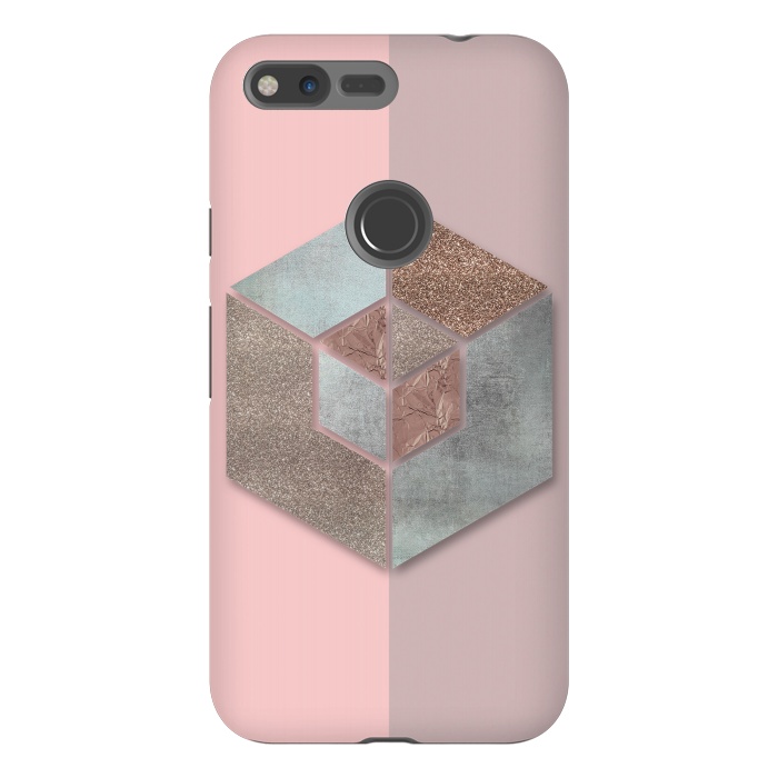 Pixel XL StrongFit Rosegold Blush Geometry 2 by Andrea Haase