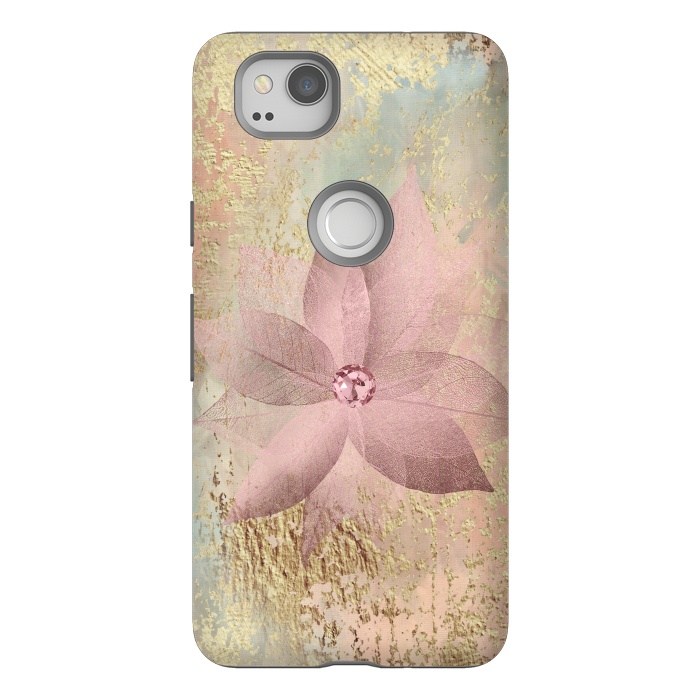 Pixel 2 StrongFit Delicate Blush Flower 2 by Andrea Haase