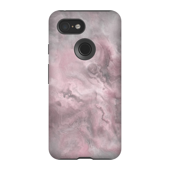 Pixel 3 StrongFit Blush Grey Marble by Andrea Haase