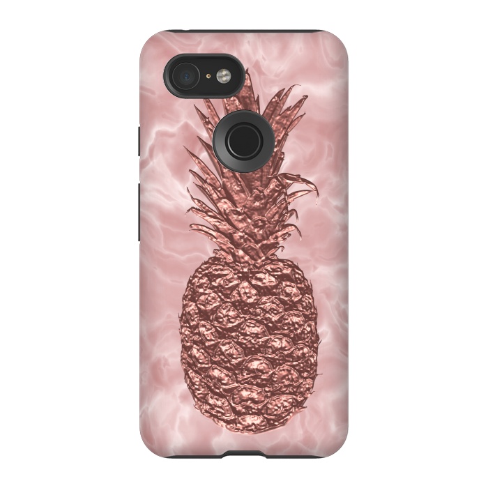 Pixel 3 StrongFit Precious Pineapple Blush Rosegold by Andrea Haase