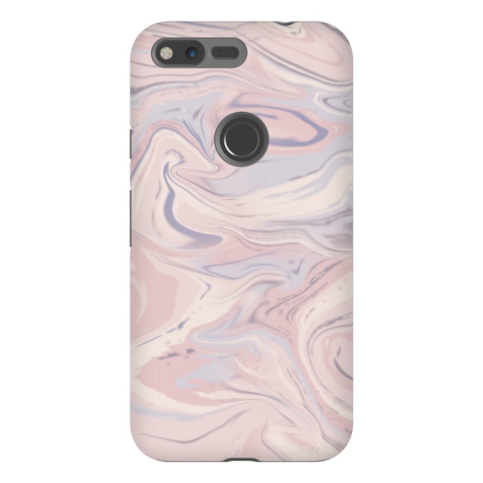 Pixel XL StrongFit Blush And Purple Marble Elegance by Andrea Haase