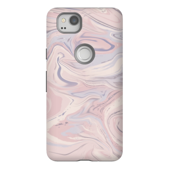 Pixel 2 StrongFit Blush And Purple Marble Elegance by Andrea Haase