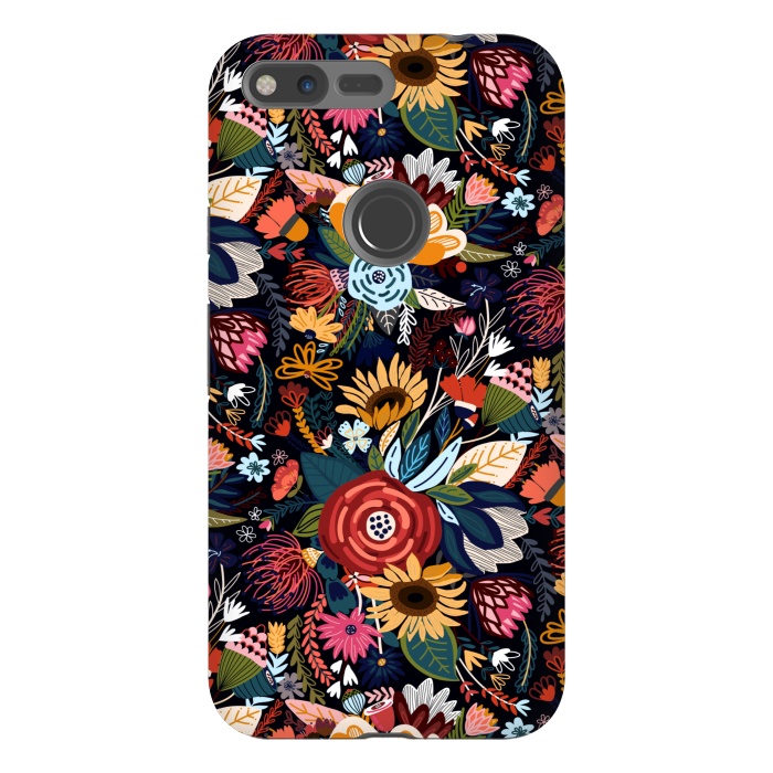 Pixel XL StrongFit Popping Moody Floral  by Tigatiga