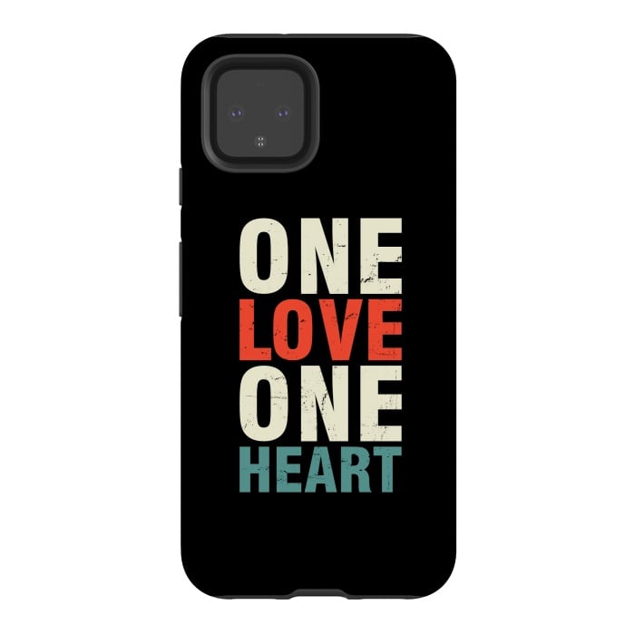 Pixel 4 StrongFit one love one heart by TMSarts