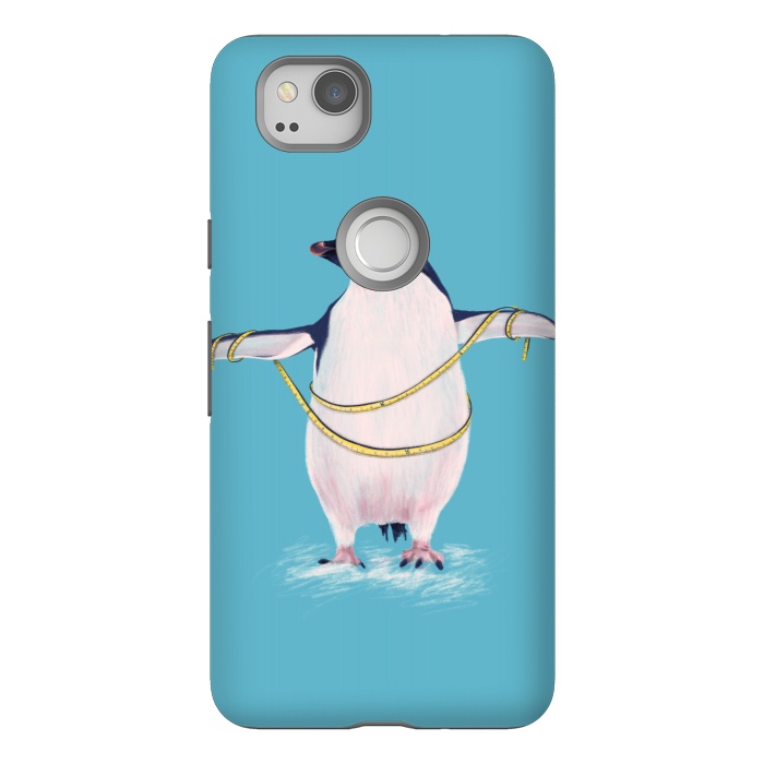 Pixel 2 StrongFit Cute Fat Penguin Goes On Diet by Boriana Giormova