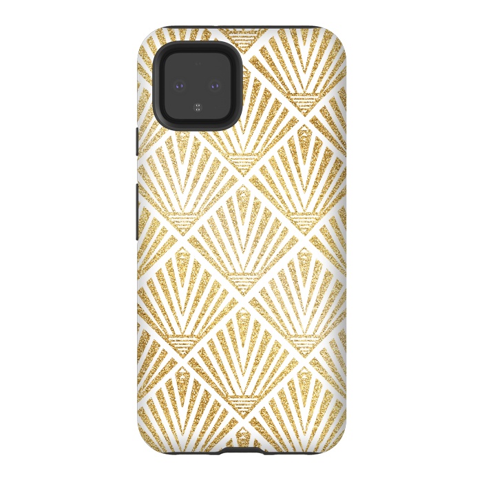 Pixel 4 StrongFit Elegant golden diamond palm art deco design by InovArts