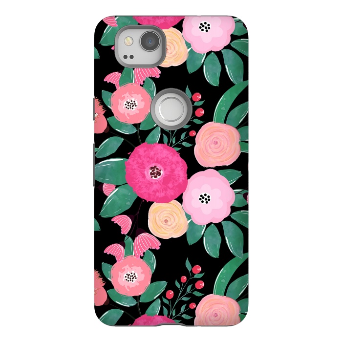 Pixel 2 StrongFit Stylish abstract creative floral paint by InovArts