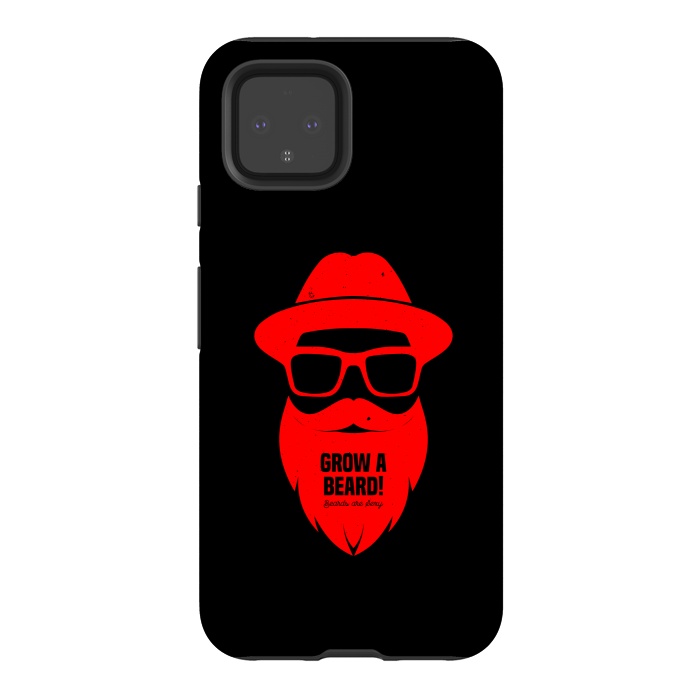 Pixel 4 StrongFit beard on red by TMSarts