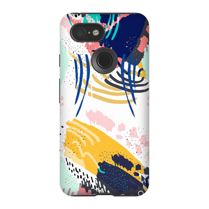 Pixel 3 StrongFit Modern abstract creative brush strokes by InovArts
