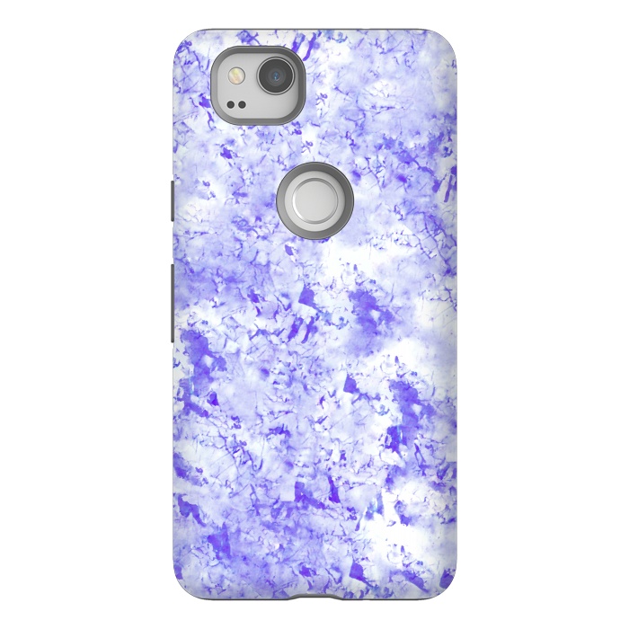 Pixel 2 StrongFit Light Blue Marble by Ashley Camille